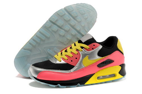 Nike Air Max 90 Men Black Yellow Running Shoes France